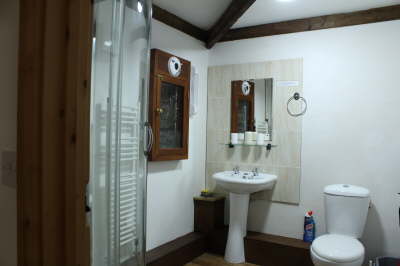 Shower and toilet